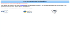 Desktop Screenshot of lists.nativeweb.org
