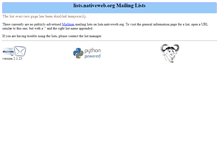 Tablet Screenshot of lists.nativeweb.org